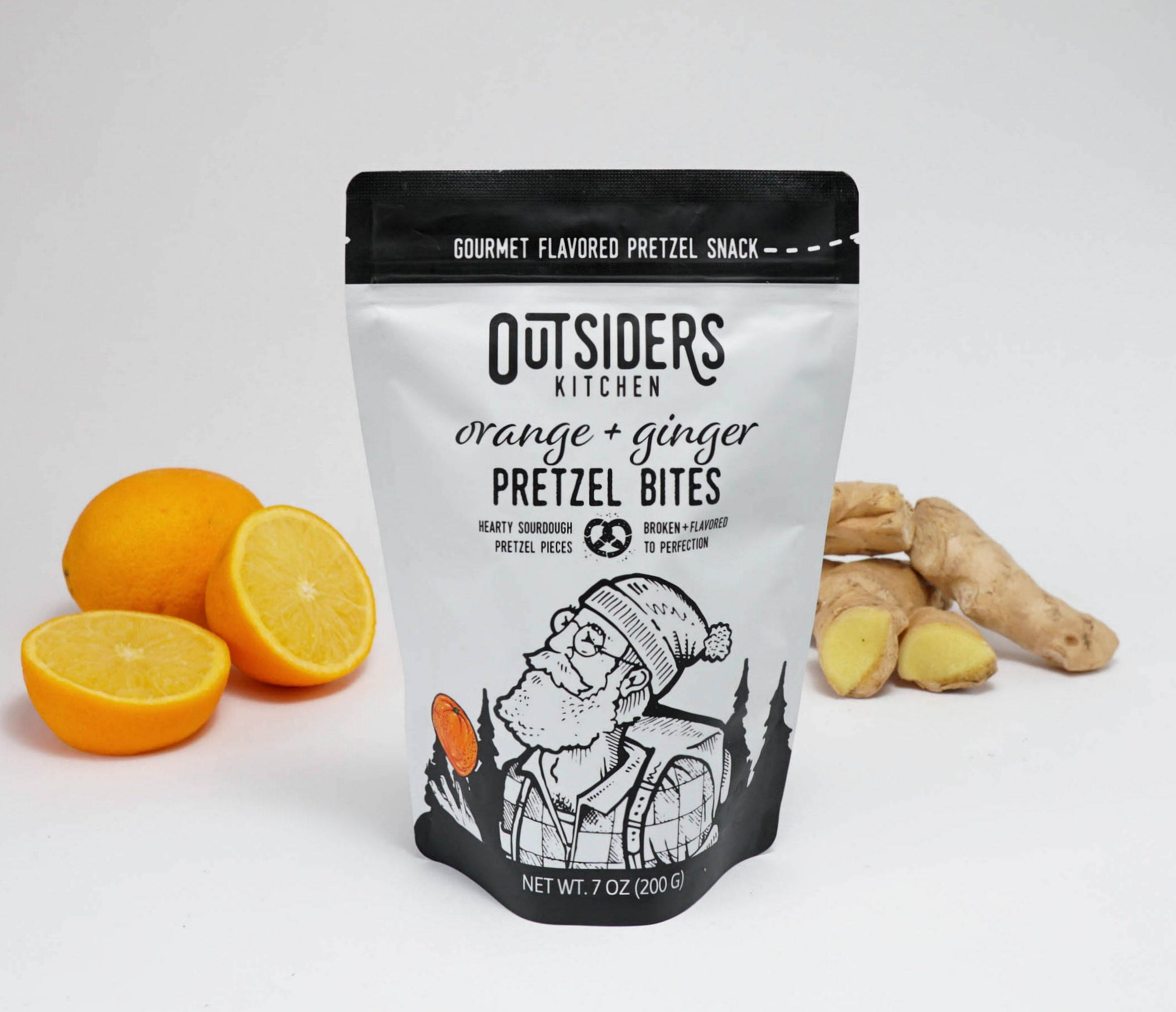 Orange + Ginger Pretzel Bites (24 Count Case of 7 oz. Bags)